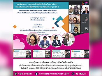 สาขาวิชาการบริหารการศึกษา บัณฑิตวิทยาลัย
ดำเนินการสอบเค้าโครงวิทยานิพนธ์ (แผน ก)
ของนางสาวณัฐกาญจน์ ญาณแขก